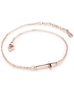 Cilla Jewels enkelband Cross Rose Goudkleurig