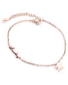 Cilla Jewels enkelband Lucky Star Rose Goudkleurig