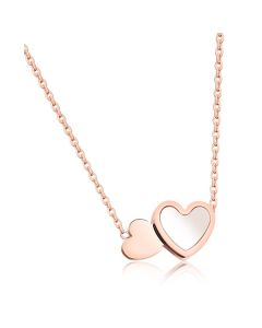 Cilla Jewels ketting Double Heart Rosegoud