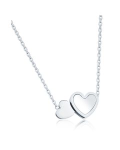 Cilla Jewels ketting Double Heart Verzilverd