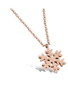Cilla Jewels ketting Rosegoudkleurig Snowflake Pendant