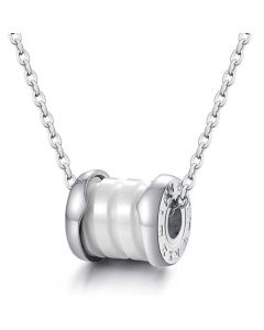 Cilla Jewels ketting Zilver Wit Roman Pendant
