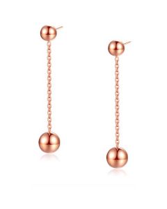 Cilla Jewels oorhangers Edelstaal verguld Ball Bead Rose