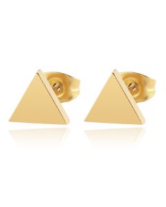 Cilla Jewels oorknoppen Edelstaal Driehoek Goudkleurig