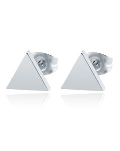 Cilla Jewels oorknoppen Edelstaal Driehoek Zilverkleurig