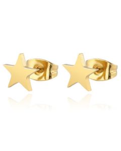 Cilla Jewels oorknoppen Edelstaal Ster Goudkleurig