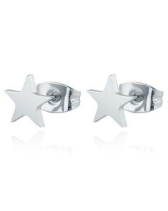 Cilla Jewels oorknoppen Edelstaal Ster Zilverkleurig