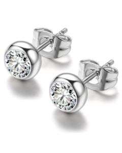 Cilla Jewels oorknoppen Zirkonia Verzilverd staal