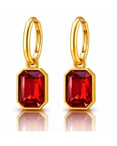 Cilla Jewels Oorringen Goudkleurig Rood Kristal