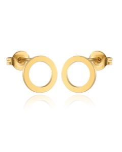 Cilla Jewels oorstekers Edelstaal Open Circle Goudkleurig