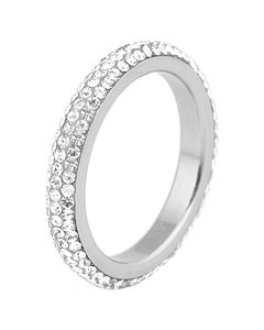 Cilla Jewels ring edelstaal Kristal Zilver
