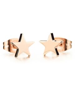 Cilla Jewels Stud oorbel Edelstaal Rosegoudkleurig Star