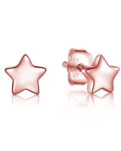 Cilla jewels dames oorknoppen 925 Zilver Stars Rose