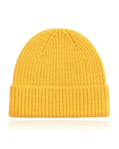 Classic Beanie Muts Dames - Bright Yellow