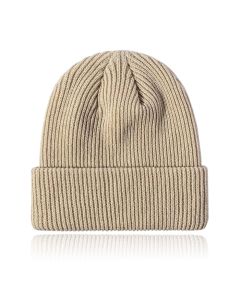 Dames Muts Beanie geribbeld - Khaki