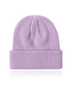 Dames Muts Beanie geribbeld - Paars