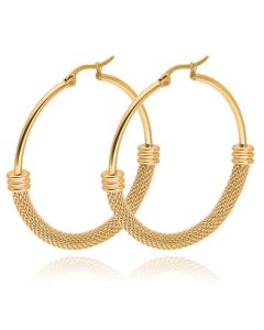 Dames Oorbellen Ringen Goudkleurig van Edelstaal - 30mm