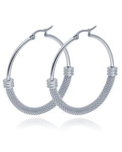 Dames Oorbellen Ringen Zilverkleurig van Edelstaal - 30mm