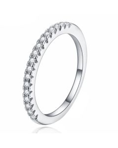 Dames Ring Verzilverd Edelstaal Zilverkleurig met Zirkonia