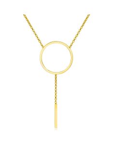 Dames ketting Cilla Jewels Edelstaal Verguld Goudkleurig Cirkel Staaf