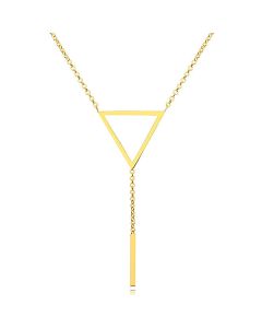 Dames ketting Cilla Jewels Edelstaal Verguld Goudkleurig Driehoek Staaf