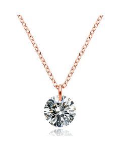 Dames ketting Cilla Jewels Edelstaal Verguld Rose Zirkoon