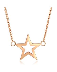 Dames ketting Cilla Jewels Edelstaal Verguld Star Rose