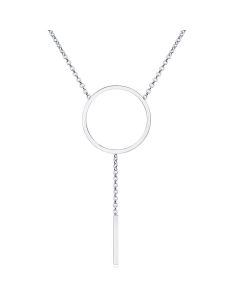 Dames ketting Cilla Jewels Edelstaal Zilverkleurig Cirkel Staaf
