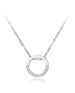 Dames ketting Edelstaal Cilla Jewels Zircon Circle