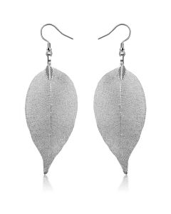 Dames oorhangers Blad oorbellen Leaf Grijs