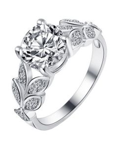 Dames ring LGT Jewels Crystal Leaf