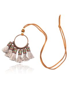 Deja Boho Tassel Ketting - Zand