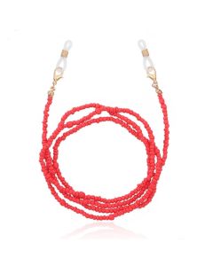 Deja Jewels Rood Koord voor Zonnebril of Leesbril met Kraaltjes