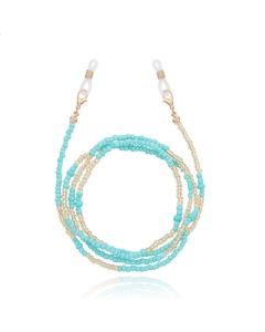 Deja Jewels Turqoise 2 Koord voor Zonnebril of Leesbril met Kraaltjes