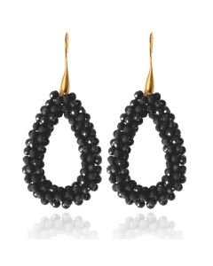 Druppel oorbellen Stardust Black