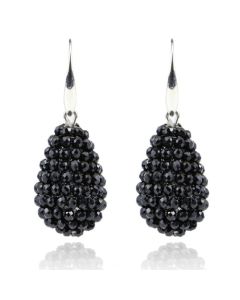 Cilla Jewels Druppel oorhangers Kristal Zwart