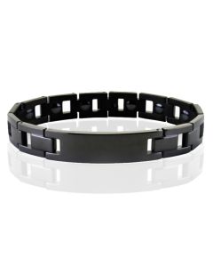 Edelstaal heren armband Tom Jaxon Magneten Graveren Zwart