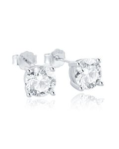 Elenza .925 Zilveren Studs met Zirconia – 6mm