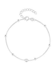 Elenza 925 Sterling Zilveren Armband met Kristallen Accenten
