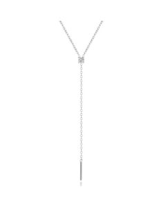 Elenza 925 Sterling Zilveren Ketting met Stijlvol Zirkonia Hangertje