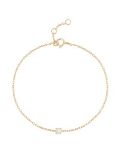 Elenza Goudkleurige 925 Sterling Zilveren Armband met Opale Steen