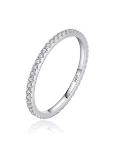 Elenza Sterling .925 Zilveren Draagbare Eternity Ring met Zirkonia