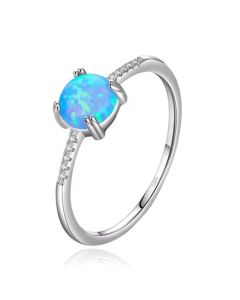 Elenza Sterling Zilveren Opaal Ring