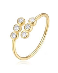 Elenza Verstelbare .925 Zilveren Ring met Zirkonia Steen