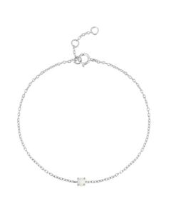 Elenza Zilveren 925 Sterling Zilveren Armband met Subtiele Opale Steen