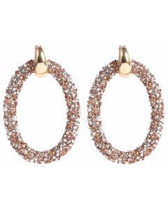 Cilla Jewels oorbellen Crystal Oval Goudkleurig