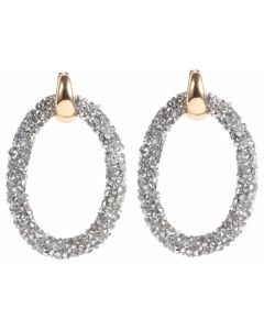 Cilla Jewels oorbellen Crystal Oval Zilverkleurig