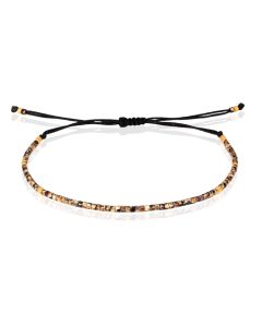 Fijn Kralen Armbandje van Memphis - Bruin