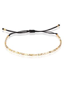 Fijn Kralen Armbandje van Memphis - Licht Bruin