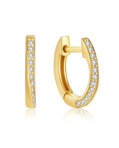 Gouden Elenza Oorbellen met Zirkonia – Tijdloze Elegantie voor Dames